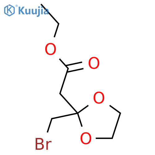 1,3-Dioxolane-2-aceticacid, 2-(bromomethyl)-, ethyl ester structure