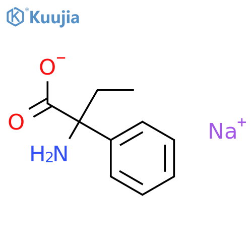 Benzeneacetic acid, a-amino-a-ethyl-, sodium salt (1:1) structure