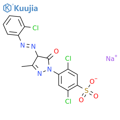 Benzenesulfonic acid,2,5-dichloro-4-[4-[2-(2-chlorophenyl)diazenyl]-4,5-dihydro-3-methyl-5-oxo-1H-pyrazol-1-yl]-,sodium salt (1:1) structure