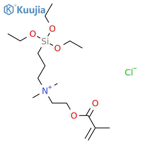 1-Propanaminium,N,N-dimethyl-N-[2-[(2-methyl-1-oxo-2-propen-1-yl)oxy]ethyl]-3-(triethoxysilyl)-,chloride (1:1) structure