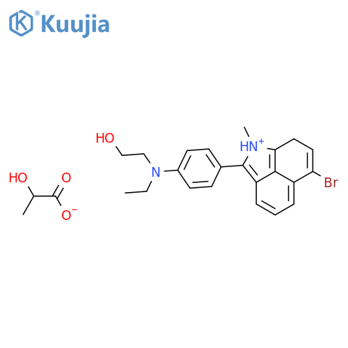 6-Bromo-2-(4-(ethyl(2-hydroxyethyl)amino)phenyl)-1-methylbenz(cd)indolium lactate structure