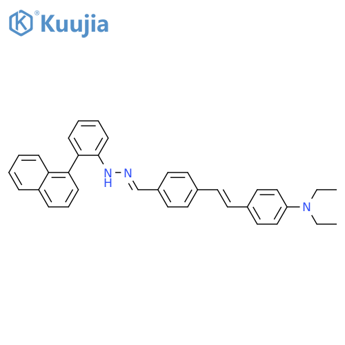 4-[2-[4-(diethylamino)phenyl]vinyl] 2-naphthylphenylhydrazone structure