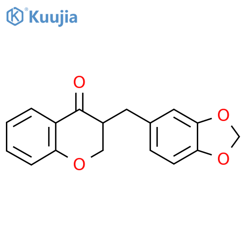 4H-1-Benzopyran-4-one, 3-(1,3-benzodioxol-5-ylmethyl)-2,3-dihydro- structure