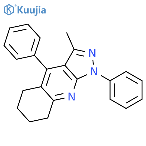 1H-Pyrazolo[3,4-b]quinoline, 5,6,7,8-tetrahydro-3-methyl-1,4-diphenyl- structure