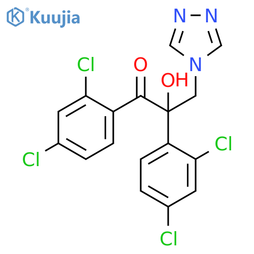 1-Propanone, 1,2-bis(2,4-dichlorophenyl)-2-hydroxy-3-(4H-1,2,4-triazol-4-yl)- structure