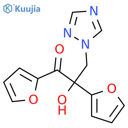 1-Propanone, 1,2-di-2-furanyl-2-hydroxy-3-(1H-1,2,4-triazol-1-yl)- structure