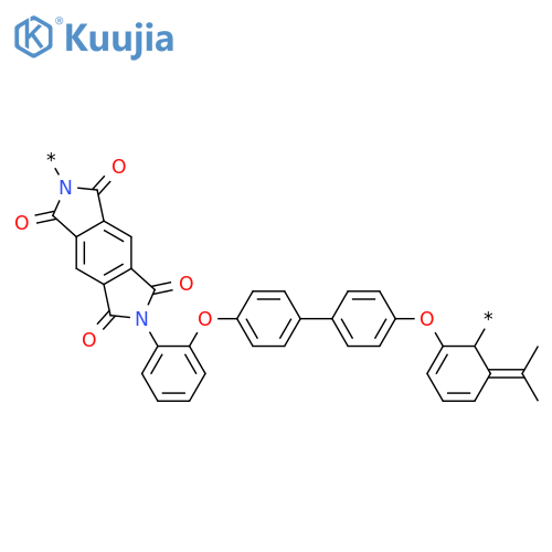 Poly[(5,7-dihydro-1,3,5,7-tetraoxobenzo[1,2-c:4,5-c']dipyrrole-2,6(1H,3H)-diyl)-1,2-phenyleneoxy-1,4-phenylene(1-methylethylidene)-1,4-phenyleneoxy-1,2-phenylene] structure