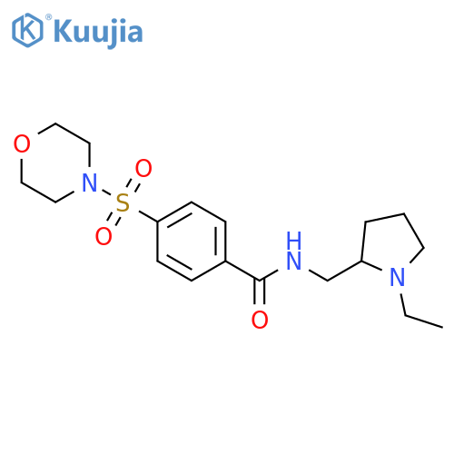 N-(1-ethylpyrrolidin-2-yl)methyl-4-(morpholine-4-sulfonyl)benzamide structure