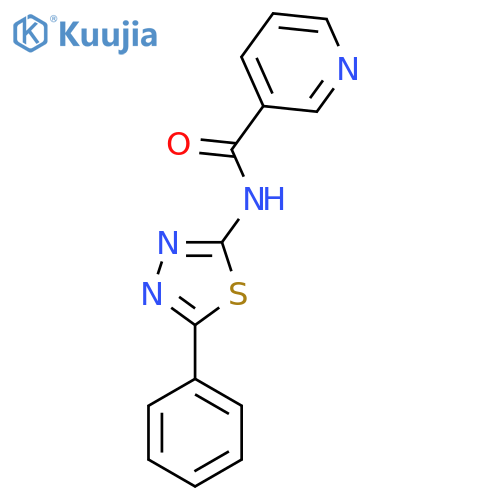 N-(5-phenyl-1,3,4-thiadiazol-2-yl)pyridine-3-carboxamide structure
