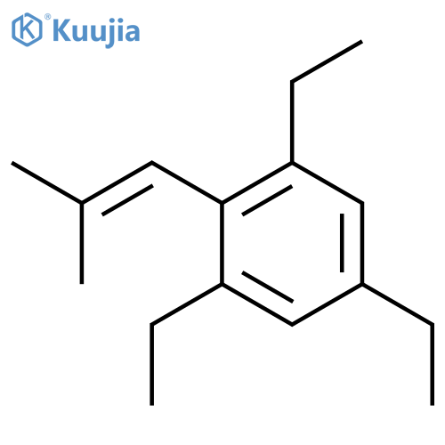 Benzene, 1,3,5-triethyl-2-(2-methyl-1-propenyl)- structure