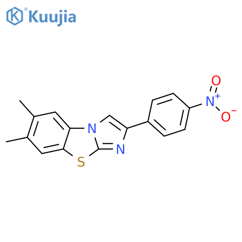 6,7-DIMETHYL-2-(4-NITROPHENYL)IMIDAZO[2,1-B]BENZOTHIAZOLE structure