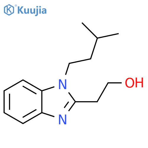 2-1-(3-methylbutyl)-1H-1,3-benzodiazol-2-ylethan-1-ol structure