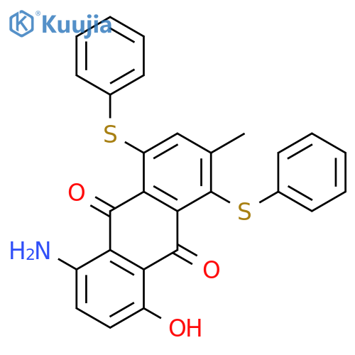 9,10-Anthracenedione, 5-amino-8-hydroxy-2-methyl-1,4-bis(phenylthio)- structure