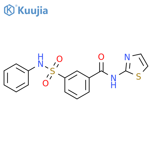 3-(phenylsulfamoyl)-N-(1,3-thiazol-2-yl)benzamide structure