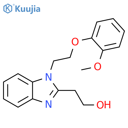 2-{1-2-(2-methoxyphenoxy)ethyl-1H-1,3-benzodiazol-2-yl}ethan-1-ol structure