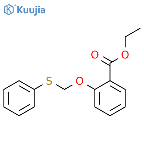 Benzoic acid, 2-[(phenylthio)methoxy]-, ethyl ester structure
