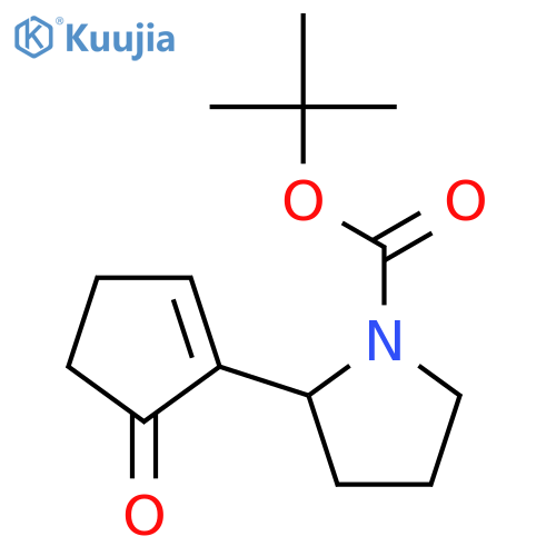 1-Pyrrolidinecarboxylic acid, 2-(5-oxo-1-cyclopenten-1-yl)-, 1,1-dimethylethyl ester structure
