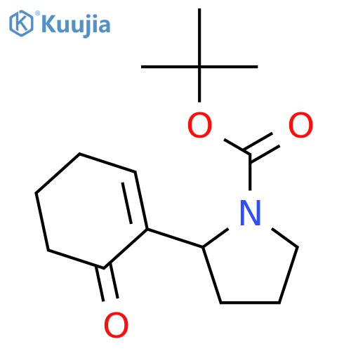 1-Pyrrolidinecarboxylic acid, 2-(6-oxo-1-cyclohexen-1-yl)-, 1,1-dimethylethyl ester, (2S)- structure