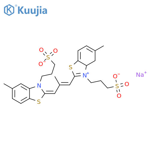 Benzothiazolium,5-methyl-2-[2-methyl-3-[5-methyl-3-(3-sulfopropyl)-2(3H)-benzothiazolylidene]-1-propen-1-yl]-3-(3-sulfopropyl)-,inner salt, sodium salt (1:1) structure