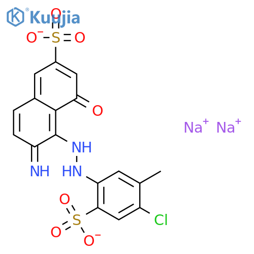 2-Naphthalenesulfonicacid, 6-amino-5-[2-(4-chloro-5-methyl-2-sulfophenyl)diazenyl]-4-hydroxy-,sodium salt (1:2) structure