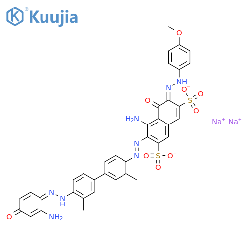 2,7-Naphthalenedisulfonicacid, 4-amino-3-[2-[4'-[2-(2-amino-4-hydroxyphenyl)diazenyl]-3,3'-dimethyl[1,1'-biphenyl]-4-yl]diazenyl]-5-hydroxy-6-[2-(4-methoxyphenyl)diazenyl]-, sodium salt (1:2) structure