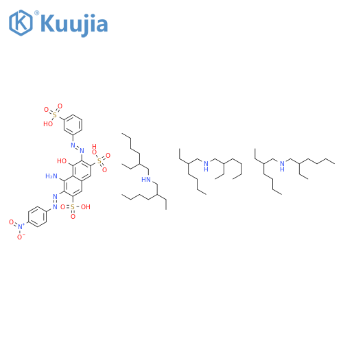 4-amino-5-hydroxy-3-[(4-nitrophenyl)azo]-6-[(3-sulphophenyl)azo]naphthalene-2,7-disulphonic acid, compound with 2-ethyl-N-(2-ethylhexyl)hexylamine (1:3) structure