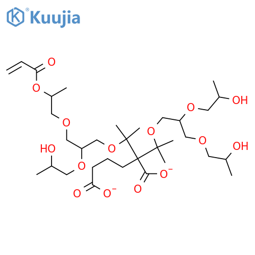 2-[2,3-bis(2-hydroxypropoxy)propoxy]isopropyl 2-[2-(2-hydroxypropoxy)-3-[2-[(1-oxoallyl)oxy]propoxy]propoxy]isopropyl adipate structure