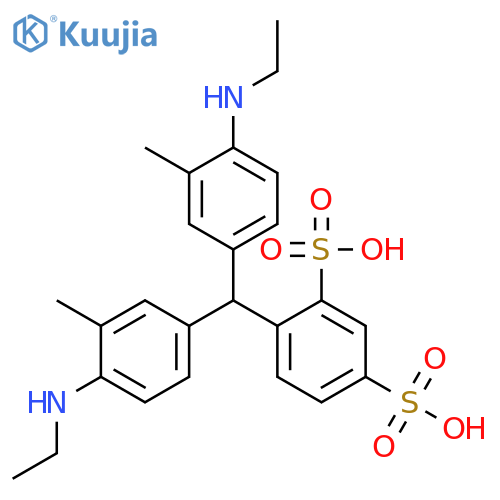 1,3-Benzenedisulfonicacid, 4-[bis[4-(ethylamino)-3-methylphenyl]methyl]- structure