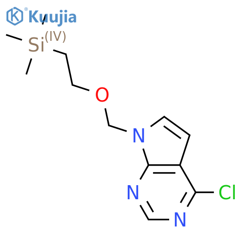 2-[(4-chloropyrrolo[2,3-d]pyrimidin-7-yl)methoxy]ethyl-trimethyl-silane structure