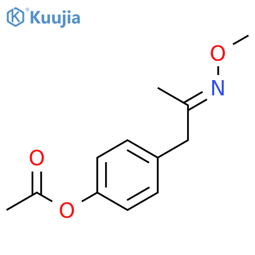 2-Propanone, 1-[4-(acetyloxy)phenyl]-, 2-(O-methyloxime) structure