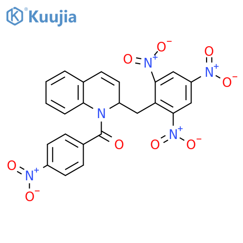 Quinoline, 1,2-dihydro-1-(4-nitrobenzoyl)-2-[(2,4,6-trinitrophenyl)methyl]- structure