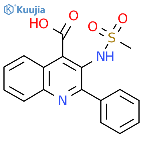 3-[(Methylsulfonyl)amino]-2-phenylquinoline-4-carboxylic acid structure