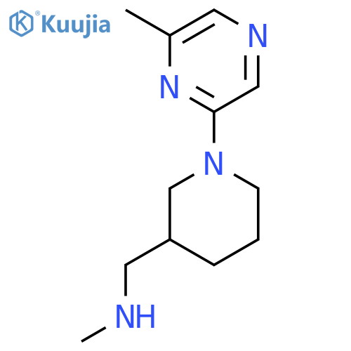 N-methyl-1-(6-methylpyrazin-2-yl)piperid-3-ylmethylamine structure