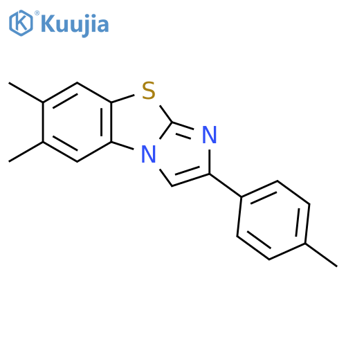 6,7-DIMETHYL-2-(4-METHYLPHENYL)IMIDAZO[2,1-B]BENZOTHIAZOLE structure