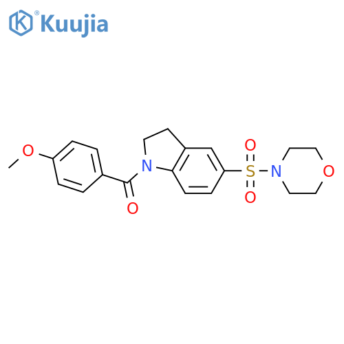 1-(4-methoxybenzoyl)-5-(morpholine-4-sulfonyl)-2,3-dihydro-1H-indole structure