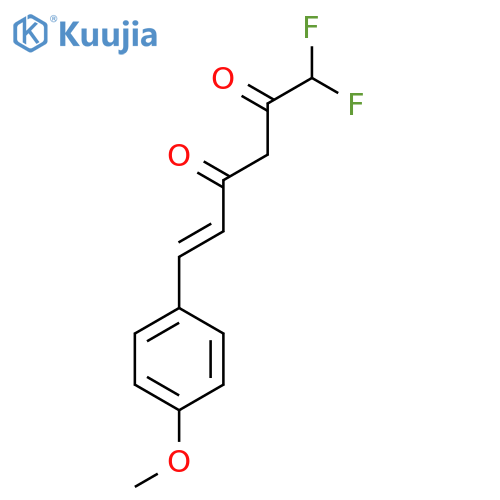 (E)-1,1-difluoro-6-(4-methoxyphenyl)hex-5-ene-2,4-dione structure
