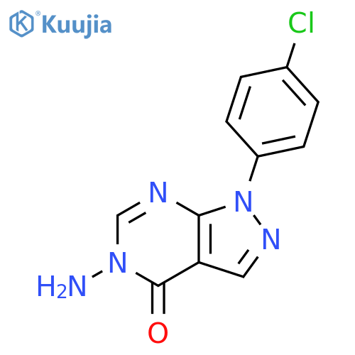 5-amino-1-(4-chlorophenyl)-1H,4H,5H-pyrazolo3,4-dpyrimidin-4-one structure