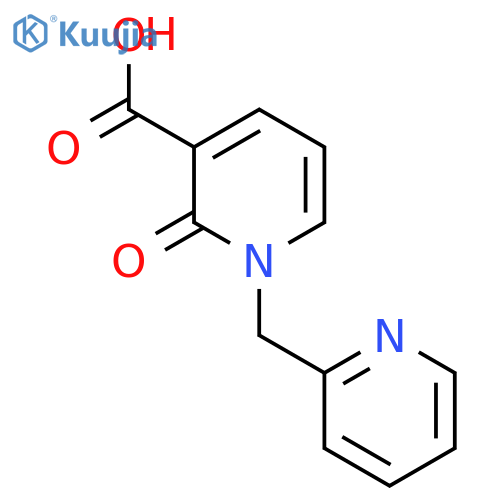 2-oxo-1-(pyridin-2-yl)methyl-1,2-dihydropyridine-3-carboxylic acid structure