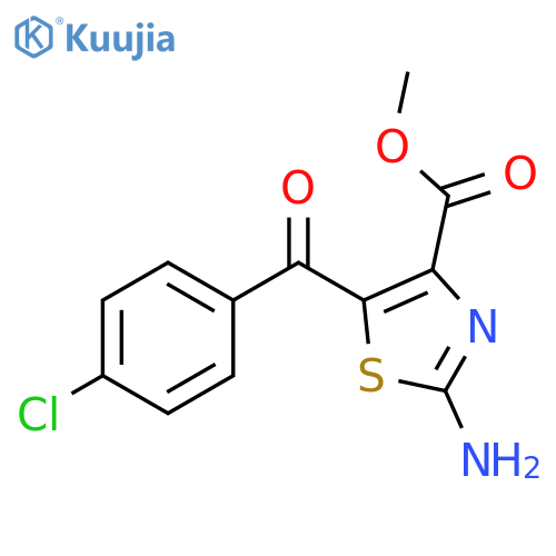 Methyl 2-amino-5-(4-chlorobenzoyl)-1,3-thiazole-4-carboxylate structure