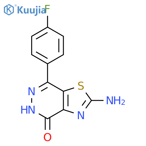 2-amino-7-(4-fluorophenyl)-4H,5H-[1,3]thiazolo[4,5-d]pyridazin-4-one structure