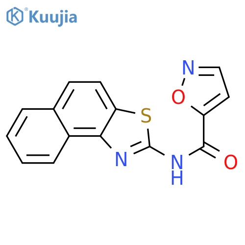 N-{naphtho1,2-d1,3thiazol-2-yl}-1,2-oxazole-5-carboxamide structure