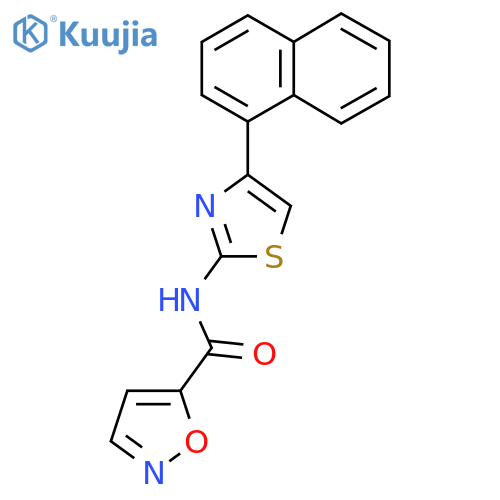 N-4-(naphthalen-1-yl)-1,3-thiazol-2-yl-1,2-oxazole-5-carboxamide structure