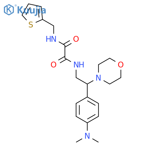 N'-{2-4-(dimethylamino)phenyl-2-(morpholin-4-yl)ethyl}-N-(thiophen-2-yl)methylethanediamide structure