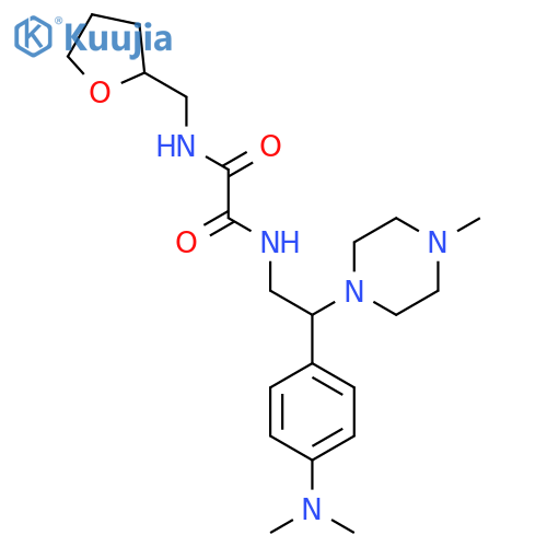 N'-{2-4-(dimethylamino)phenyl-2-(4-methylpiperazin-1-yl)ethyl}-N-(oxolan-2-yl)methylethanediamide structure