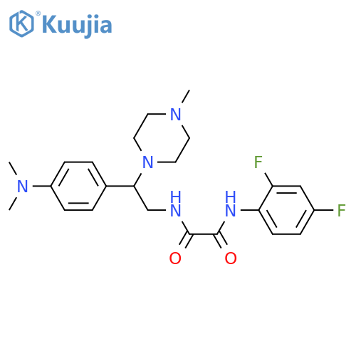 N-(2,4-difluorophenyl)-N'-{2-4-(dimethylamino)phenyl-2-(4-methylpiperazin-1-yl)ethyl}ethanediamide structure