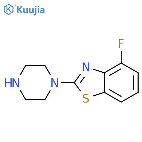 4-fluoro-2-(piperazin-1-yl)-1,3-benzothiazole structure