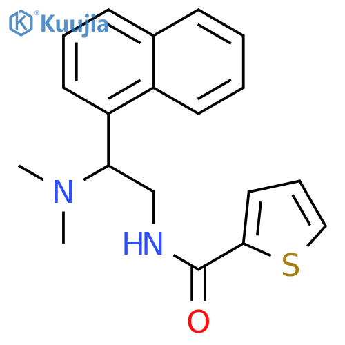 N-2-(dimethylamino)-2-(naphthalen-1-yl)ethylthiophene-2-carboxamide structure