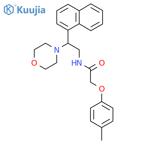 2-(4-methylphenoxy)-N-2-(morpholin-4-yl)-2-(naphthalen-1-yl)ethylacetamide structure