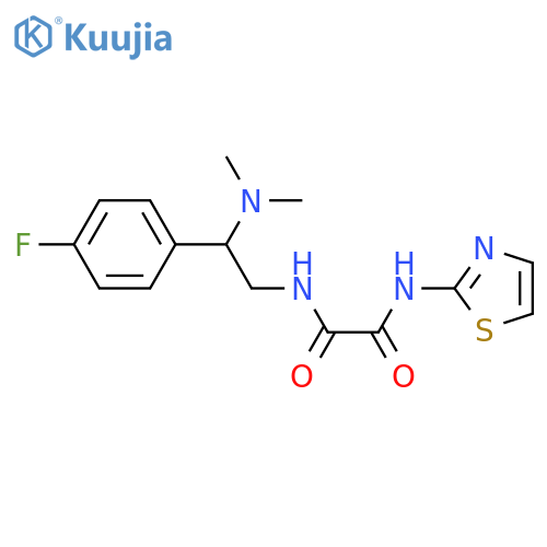 N'-2-(dimethylamino)-2-(4-fluorophenyl)ethyl-N-(1,3-thiazol-2-yl)ethanediamide structure