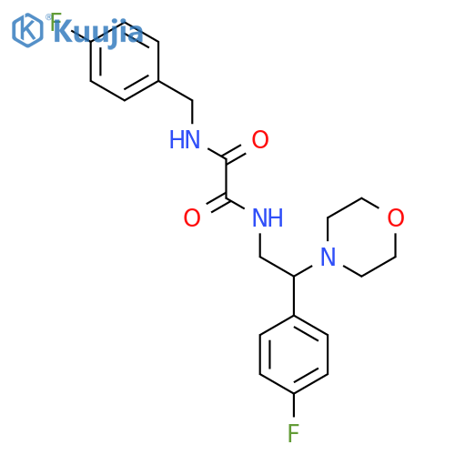 N-2-(4-fluorophenyl)-2-(morpholin-4-yl)ethyl-N'-(4-fluorophenyl)methylethanediamide structure